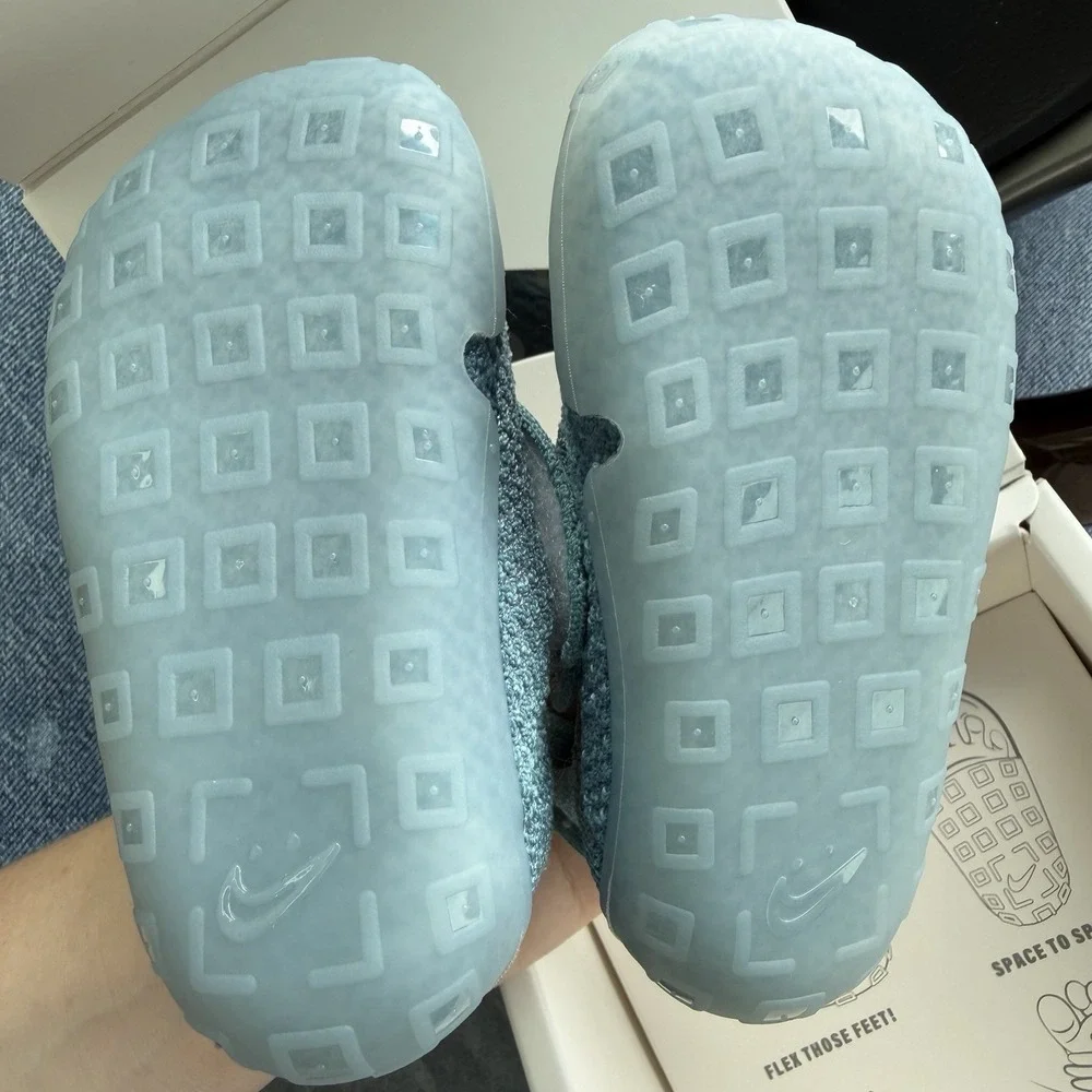 Nike Swoosh 1 TD Infant Flyknit Shoes Denim White Smokey Blue Sz 5C FB3244-403